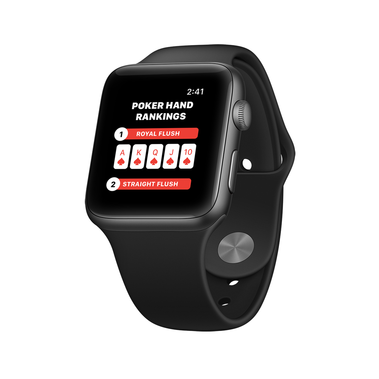 Poker Hand Ranking Mini App Mockup